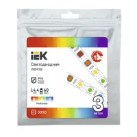 Светодиодная лента IEK IP20 12V 14,4Вт/м RGB LED 3м, LSR2-3-060-20-3-03