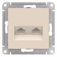 Розетка компьютерная RJ45 Cat.5 Schneider Electric ATLASDESIGN, бежевый, ATN000285