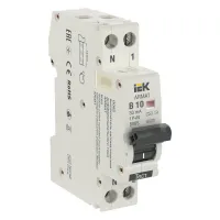 Дифавтомат IEK ARMAT 2P 10А (B) 6 кА, (A), AR-B06S-1N-B10A030