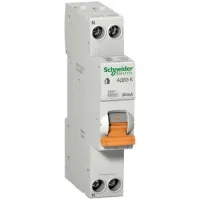 Дифавтомат Schneider Electric АД63 2P 6А (C) 4.5кА 30мА (AC), 12478