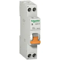 Дифавтомат Schneider Electric АД63 2P 32А (C) 4.5кА 30мА (AC), 12525