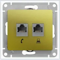 Розетка компьютерная RJ45 Cat.5 Schneider Electric GLOSSA, фисташковый, GSL001085KK