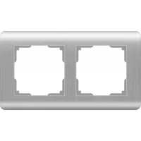 Рамка Werkel Streame 2-местная серебряный WL12-Frame-02