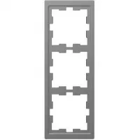 Рамка 3 поста Schneider Electric MERTEN D-LIFE, нержавеющая сталь, MTN4030-6536