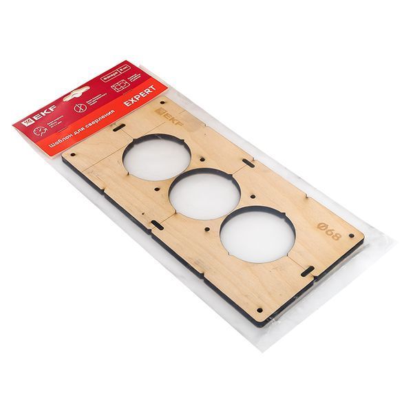 Шаблон для подрозетников c 3 отв. диам. 68 мм EKF Expert