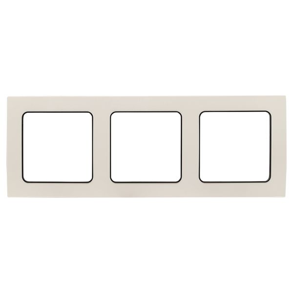 Стокгольм Рамка 3-местная белая с линией цвета черный EKF PROxima