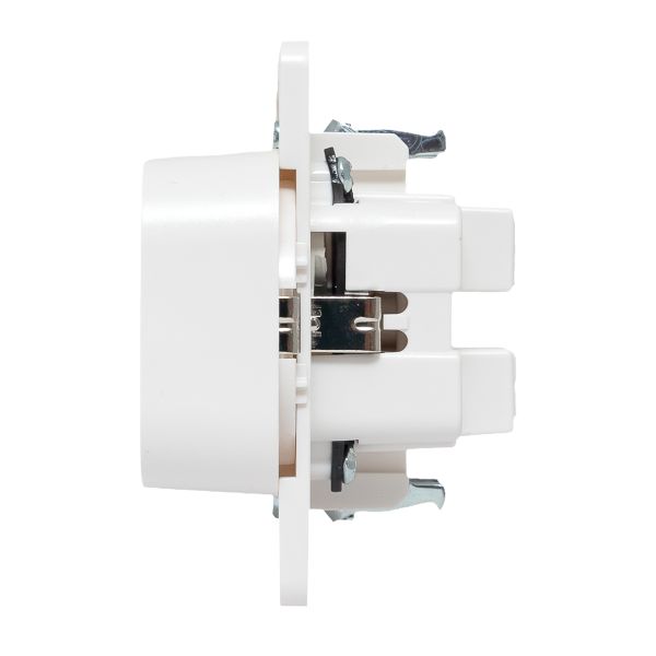 Стокгольм Механизм Розетки 2-местной с/з 16А автоматические клеммы белый с защ. штор. EKF PROxima