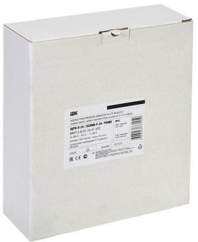 PRIME Корпус пластиковый ЩРН-П-24 модуля навесной черный IP41 IEK