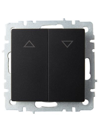 BRITE Выключатель жалюзи 10А ВС10-1-5-БрЧ черный IEK