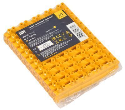 Зажим контактный винтовой ЗВИ-10 н/г 2,5-6мм2 12пар желтый IEK