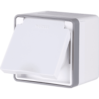 Werkel Gallant Бел. Роз. 1-ая с з/к со штор. с защит. крышкой влагозащ. ОП WL15-02-04 a036770