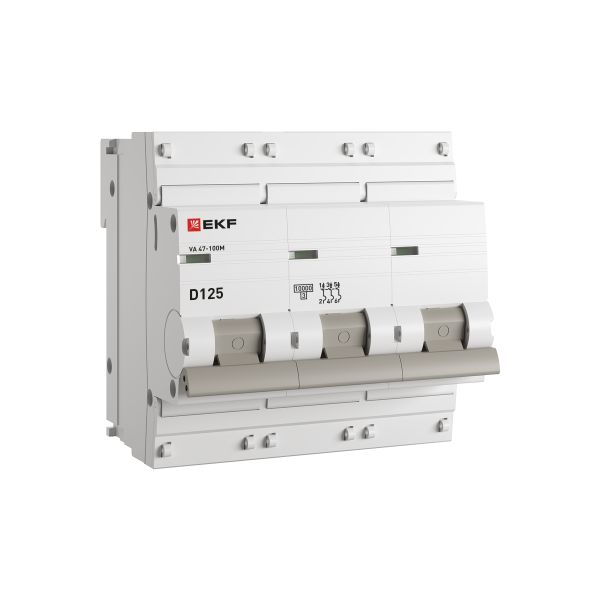 Автоматический выключатель ВА 47-100M 3P 125А (D) 10kA без теплового расцепителя EKF PROXIMA