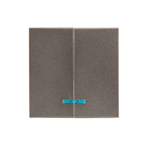 Валенсия лицевая панель выключателя 2-кл. с индикатором 10А графит EKF