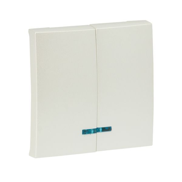 Валенсия лицевая панель выключателя 2-кл. с индикатором 10А жемчуг EKF