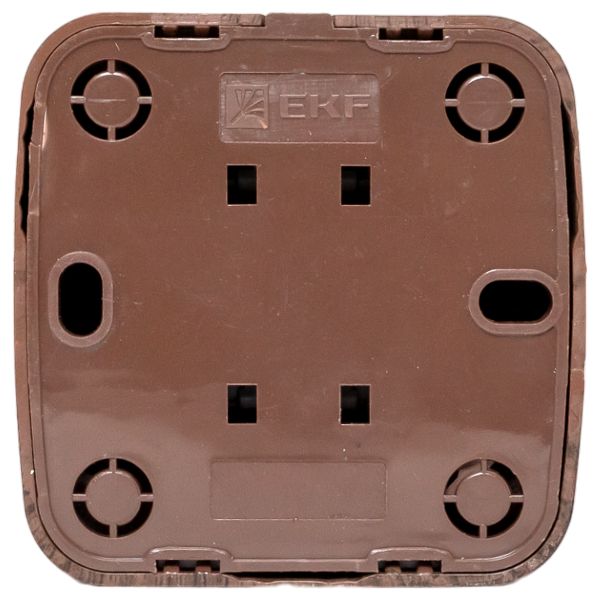 Розетка TV 1-местная ОП Минск 75Ом 5-862МГц тёмное дерево EKF
