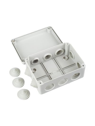 Коробка расп. ОП 150х110х70 IP44 10 гермовводов RAL7035 КМ41241 IEK UKO10-150-110-070-K41-44