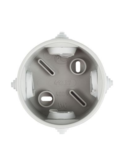 Коробка распаячная КМ41237 для открытой проводки безгалогенная (HF) D=75х40мм IP44 4 гермоввода серая IEK