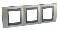 SCH  Unica  TOP  Никель/Графит  Рамка 3-ая MGU66.006.239 (вывод из продажи)