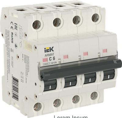ARMAT Автоматический выключатель M10N 4P C 6А IEK