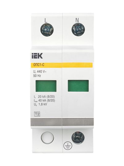 KARAT Ограничитель импульсного перенапряжения ОПС1-C 2P In=20кА Un=400В Im=40кА IEK