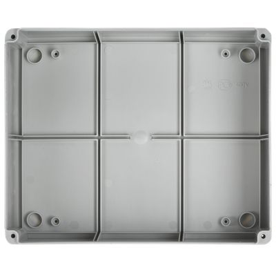 Коробка распаячная КМ41274 для открытой проводки безгалогенная (HF) 240х195х165мм IP55 5 вводов серая IEK