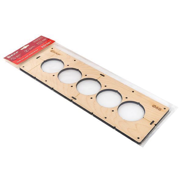 Шаблон для подрозетников c 5 отв. диам. 68 мм EKF Expert