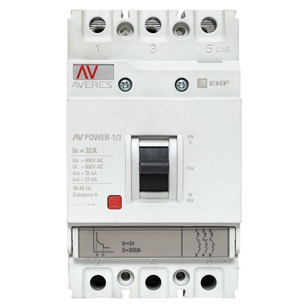 Выключатель автоматический в литом корпусе AV-POWER-1/3 32А 35кА TR EKF