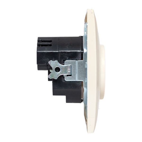 Валенсия розетка 1-местная с/з 16А кремовая с защ. штор. с 2 USB 2,1А EKF PROxima