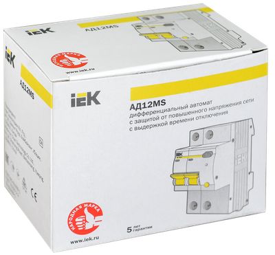 KARAT Дифференциальный автомат АД12MS 2P 63А 300мА тип A IEK