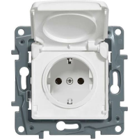 LGR  Etika  Бел. Роз. мех-м 2К+З со шт. крыш. IP44, 16А, 250В 672232