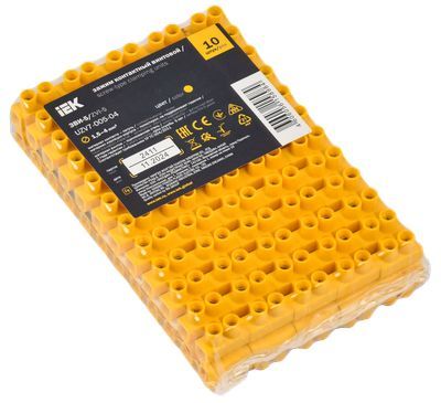 Зажим контактный винтовой ЗВИ-5 н/г 1,5-4,0мм2 12пар желтый IEK