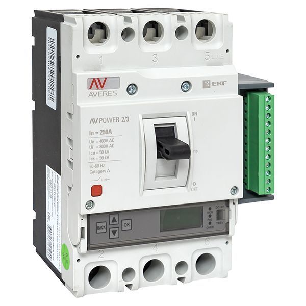 Выключатель автоматический в литом корпусе AV-POWER-2/3 250А 50кА ETU6.2 EKF