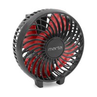 Портативный вентилятор MARTA MT-FN2546 емкость аккумулятора 1800 мА/ч, черный/красный 39935