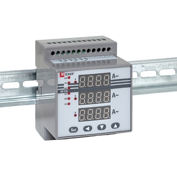 Амперметр AD-G33 цифровой на DIN трехфазный EKF PROxima (без поверки