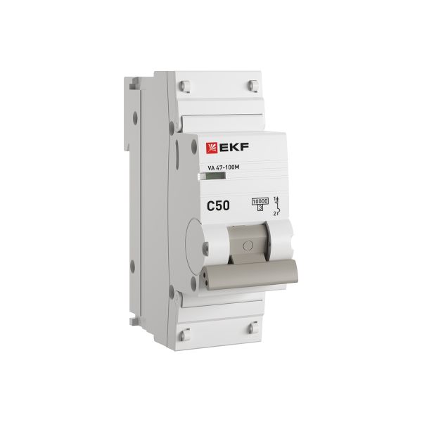 Автоматический выключатель ВА 47-100M 1P 50А (C) 10kA без теплового расцепителя EKF PROXIMA