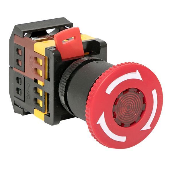 Кнопка ANE-22 поворотная c блокировкой и подсветкой NO+NC Грибок EKF PROxima