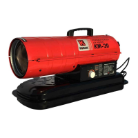 Тепловая пушка KOMAN дизель/керосин 20KW прямой нагрев, KM-20