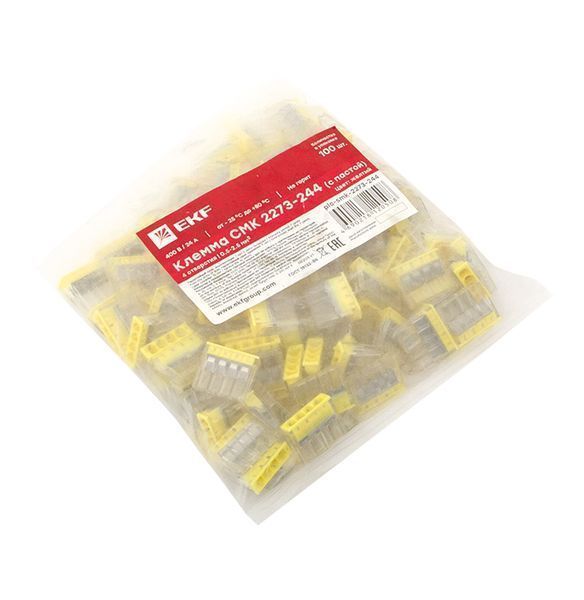 Клемма СМК 2273-244 (с пастой) 4 отверстия 0,5-2,5 мм2 EKF PROxima