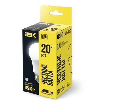 IEK ECO A60 20Вт 230В 6500К E27 