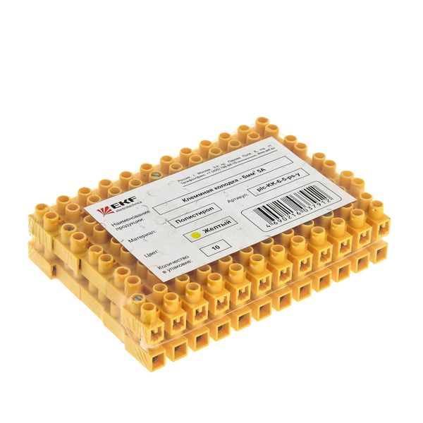 Колодка клеммная (12мм.) 16А полистирол желтая EKF