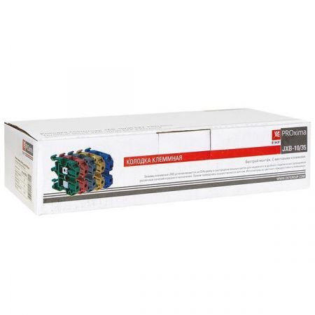 Клемма проходная винтовая JXB 10 мм2 серая EKF