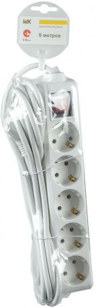 Удлинитель У05К 5 мест с заземлением 5м 3х1мм2 16А/250 IEK