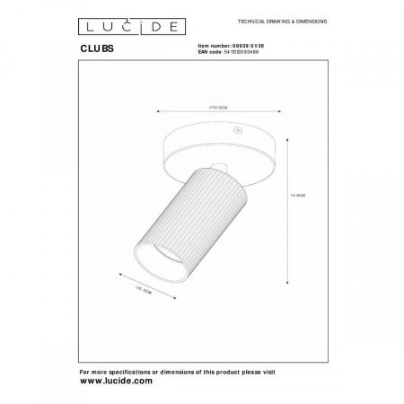 Спот Lucide CLUBS 09939/01/30