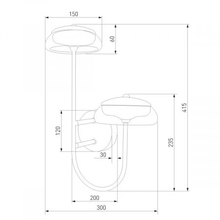 Бра Eurosvet Fungo 50388/2 LED черный