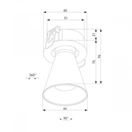 Встраиваемый светодиодный спот Elektrostandard Bell 25097/LED a068060