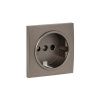 Валенсия лицевая панель розетки 1-местной с/з 16А графит с защ. штор. EKF