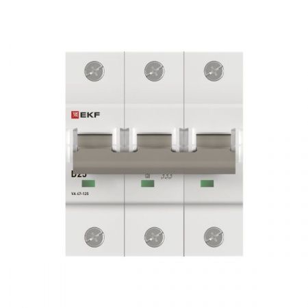 Автоматический выключатель ВА 47-125 3P 25А (D) 15кА PROXIMA EKF