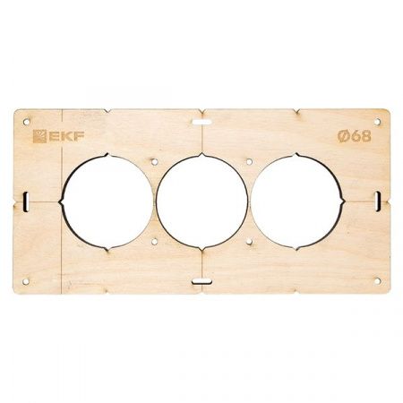 Шаблон для подрозетников c 3 отв. диам. 68 мм EKF Expert