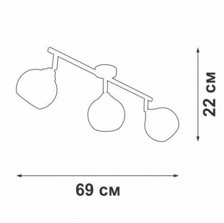 Потолочная люстра Vitaluce V4313-0/3PL