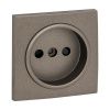 Валенсия лицевая панель розетки 1-местной б/з 10 А графит с защ. штор. EKF